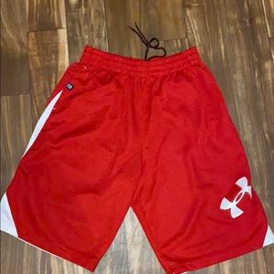 Red under armour shorts